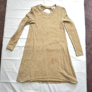 Chelsea and Violet girls yellow striped dress, size S.